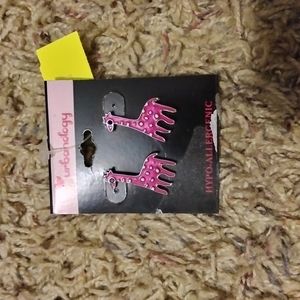 Pink Giraffe Earrings